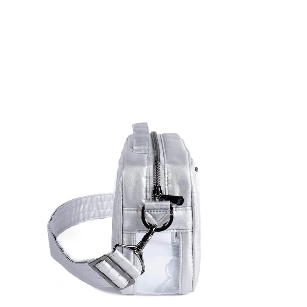 Lug Carriage Clearview Crossbody Bag NWT Metallic Silver or Black - Picture 5 of 16